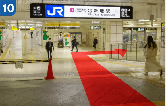 JR大阪駅中央口からの道順b-10